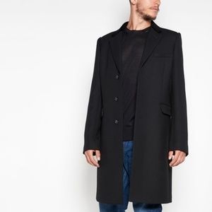 ALEXANDER MCQUEEN SILK WOOL FITTED COAT